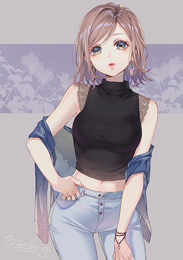 HD wallpaper: anime, anime girls, original characters, fashion, sleeveless  | Wallpaper Flare