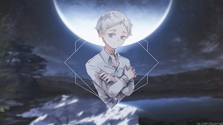 anime, anime girls, picture-in-picture, Norman (The Promised Neverland)