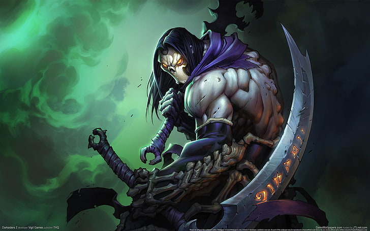 monster character illustration, death, weapons, freak, sword, HD wallpaper