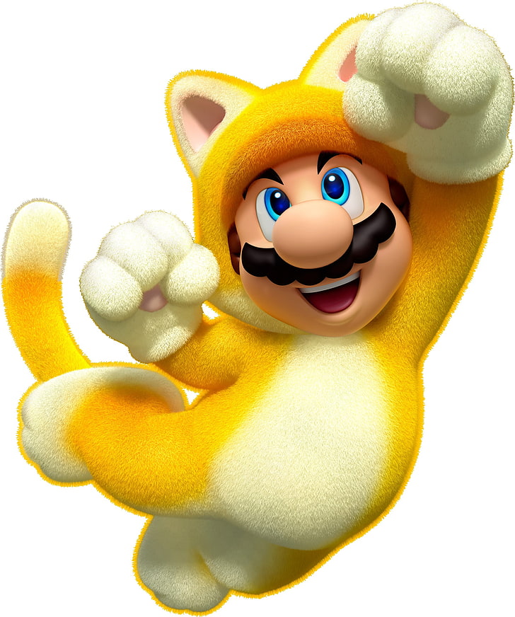 yellow and white animal plush toy, Super Mario, video games, representation, HD wallpaper