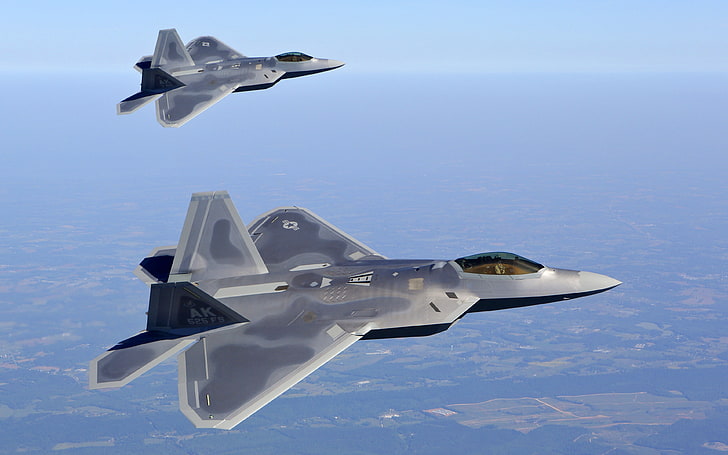 F-22 Raptor, military aircraft, US Air Force, flying, airplane, HD wallpaper