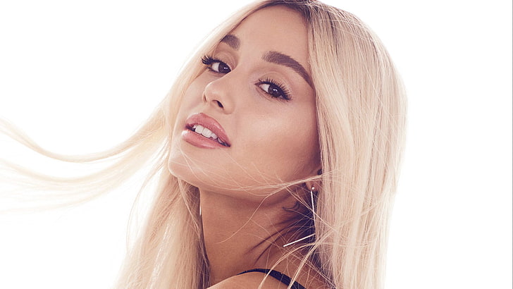 Ariana Grande, hair, blond hair, beauty, portrait, beautiful woman, HD wallpaper