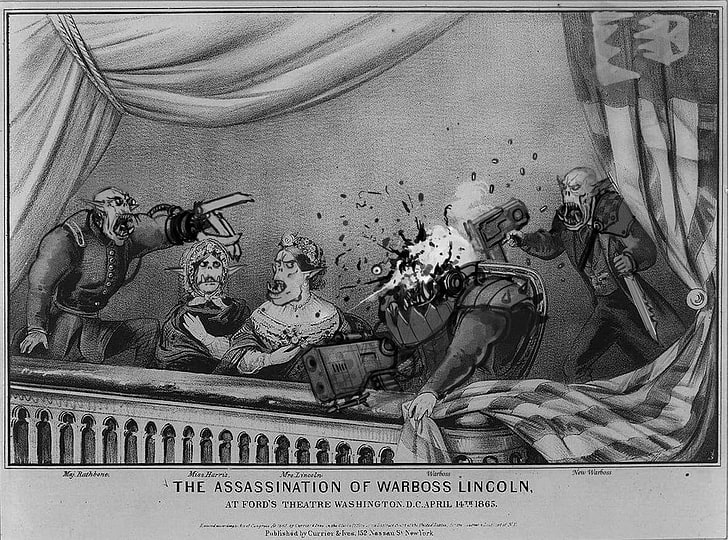 The Assassination of Warbross Lincoln poster, orcs, Warhammer 40,000