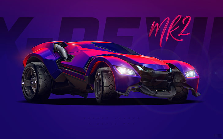 Rocket League, video games, render, X-Devil MK2, car, motor vehicle, HD wallpaper
