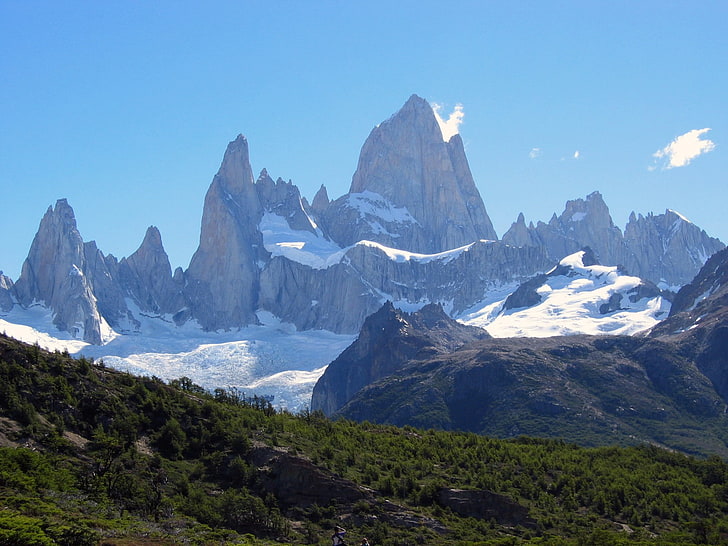 mountains, Fitz Roy, nature, landscape, Argentina, sky, scenics - nature, HD wallpaper