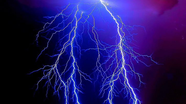 lightning, stormy, weather, phenomenon, electricity, danger, HD wallpaper