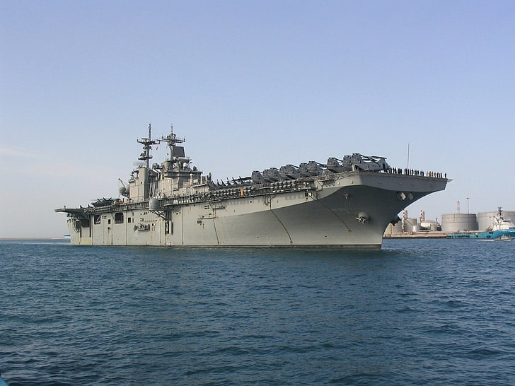 aircraft carrier, ship, military, vehicle, sea, nautical vessel, HD wallpaper