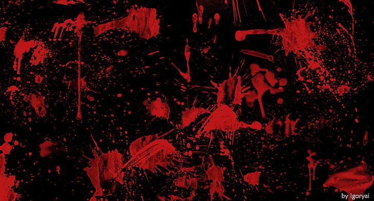 black and red paint splat digital wallpaper, blood, spot, erosion