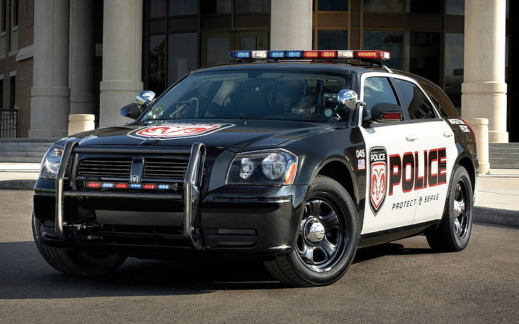 police, police cars, Dodge Magnum, transportation, motor vehicle, HD wallpaper