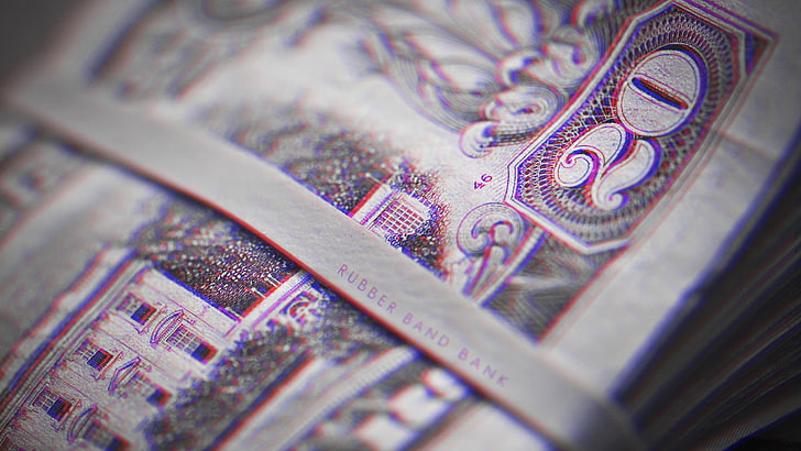 anaglyph 3D, finance, selective focus, no people, currency, HD wallpaper