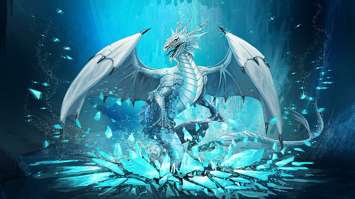HD wallpaper: dragon, wings, ice dragon, artwork | Wallpaper Flare