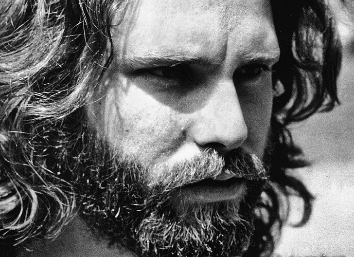 Jim Morrison, music, Rock Music, The Doors, facial hair, close-up, HD wallpaper