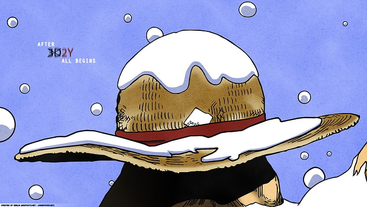 snow one piece anime pirates straw hat hats monkey d luffy Anime One Piece HD Art