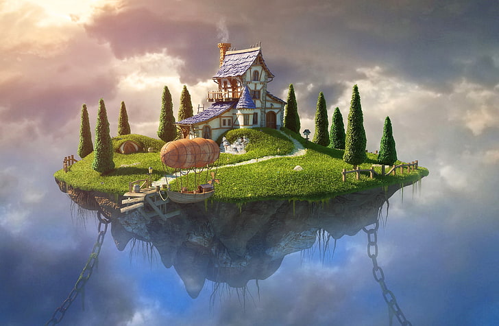 Floating, House 1080P, 2K, 4K, 5K HD wallpapers free download | Wallpaper  Flare