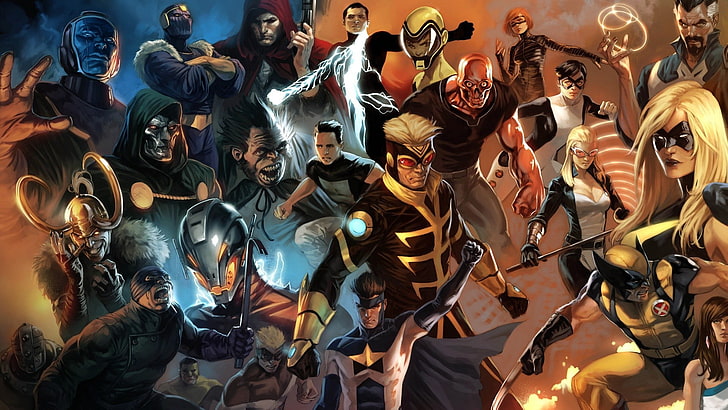Wolverine wallpaper, Marvel Comics, Loki, real people, group of people