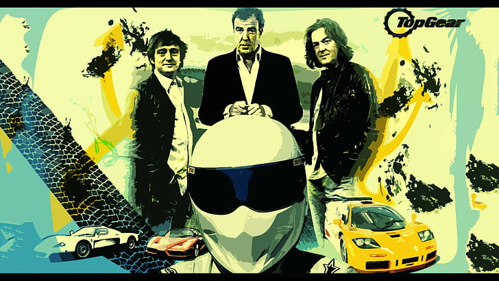 Captain Slow, James May, Jeremy Clarkson, Richard Hammond, The Stig, HD wallpaper