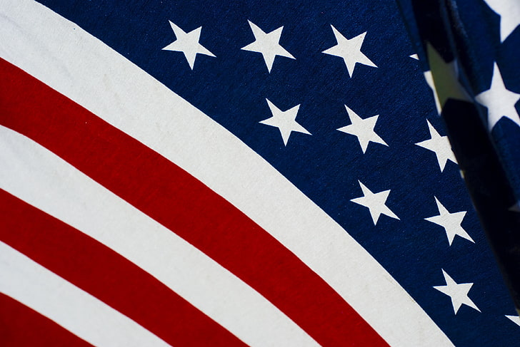 flag of America, USA, American flag, patriotism, red, star shape, HD wallpaper