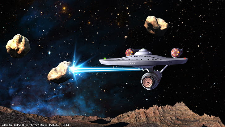 Star Trek Sci Fi Enterprise Ncc 1701 Star Ship Faster Than Light Warp Speed Desktop Wallpaper Full Screen, HD wallpaper