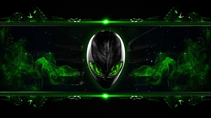 Alienware, green, computer, PC gaming, green color, technology