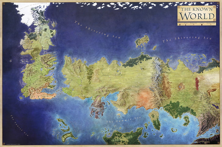 world map illustration, Westeros, backgound, A Song of Ice and Fire, HD wallpaper