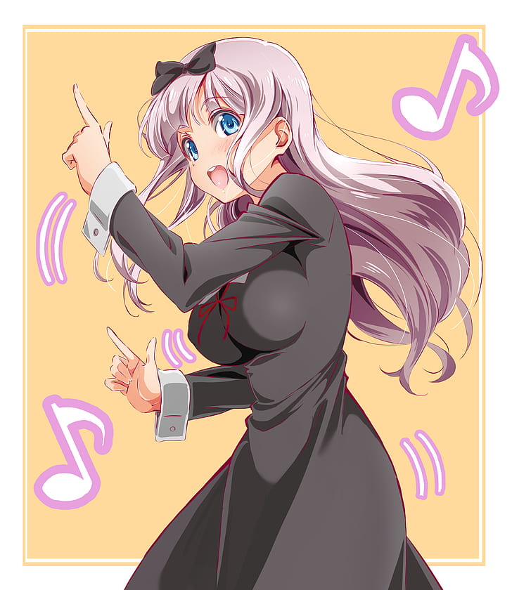 Kaguya-Sama: Love is War, anime girls, school uniform, pink hair, HD wallpaper
