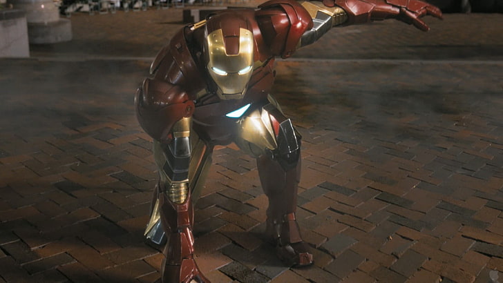 Iron-Man action figure, movies, The Avengers, Iron Man, Marvel Cinematic Universe, HD wallpaper