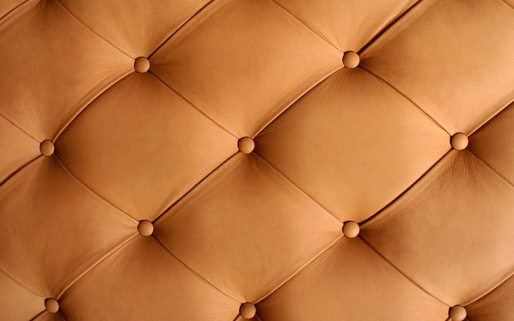 brown textile, texture, leather, upholstery, furniture, sofa, HD wallpaper
