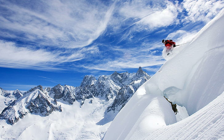 Skiing in France, sports, HD wallpaper
