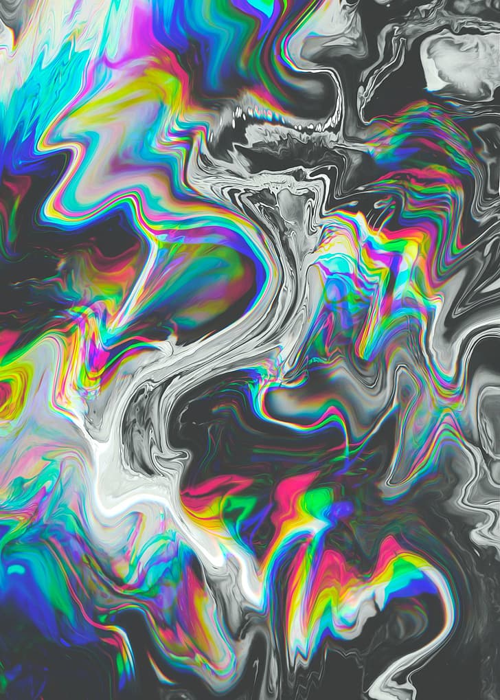 abstract, trippy, psychedelic, HD wallpaper