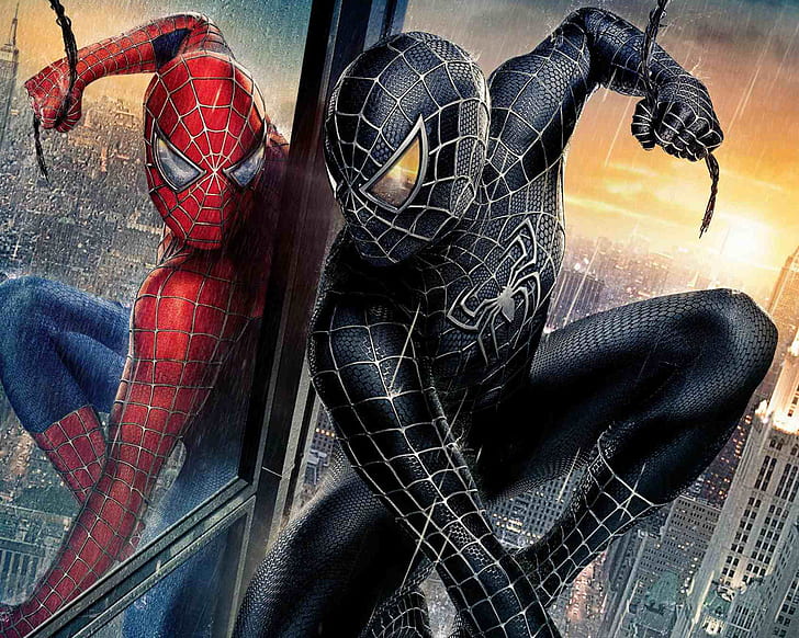 HD wallpaper: Movies, Super Power, Spider Man, Hero, Black, Red, Raining, City - Wallpaper Flare