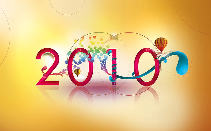 Welcome New 2010 Year, HD wallpaper