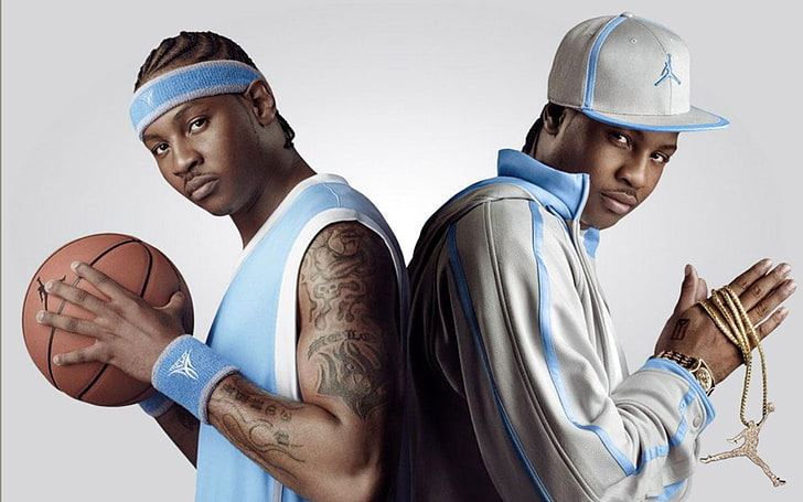 Carmelo Anthony, Carmelo Anthony and Allen Iverson, Sports, Basketball, HD wallpaper