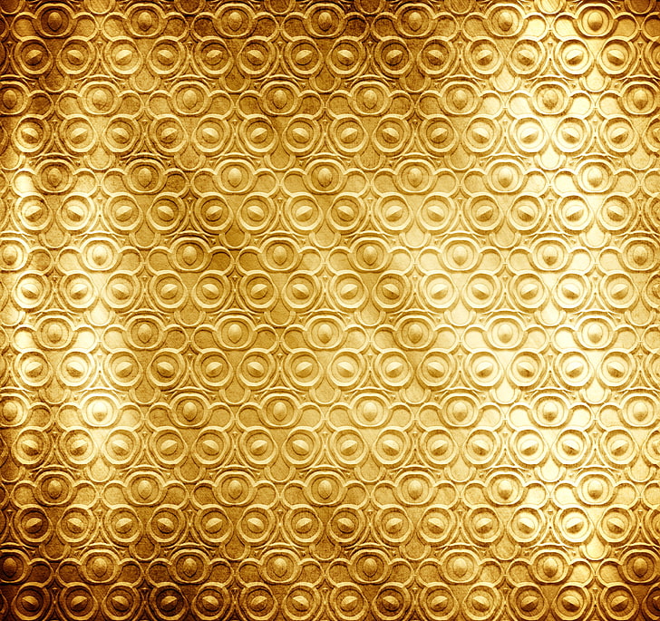 beige and brown print digital wallpaper, metal, background, gold, HD wallpaper