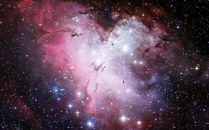 nebula starfield, space, stars, Hubble, Eagle, telescope, M16, HD wallpaper