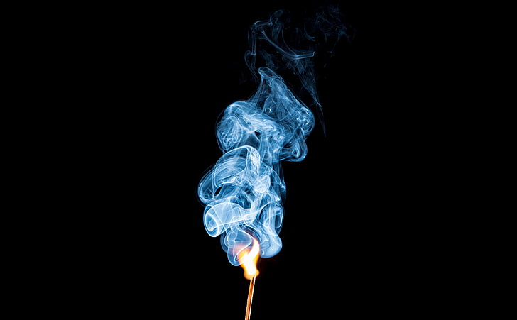 Burning Mamatchstick with Smoke, Elements, Fire, Flame, Ghost, HD wallpaper