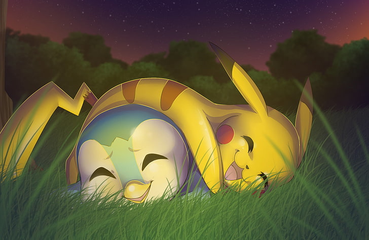 Pikachu and Piplup illustration, Pokémon, Piplup (Pokémon), HD wallpaper