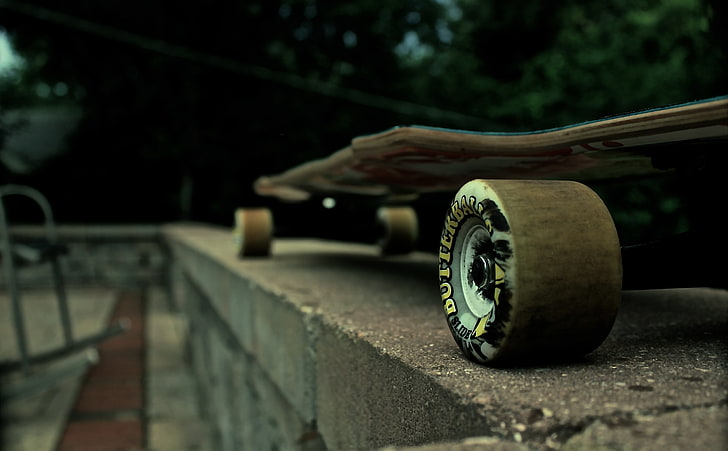 Longboard, brown skateboard, Sports, Skateboarding, sector 9