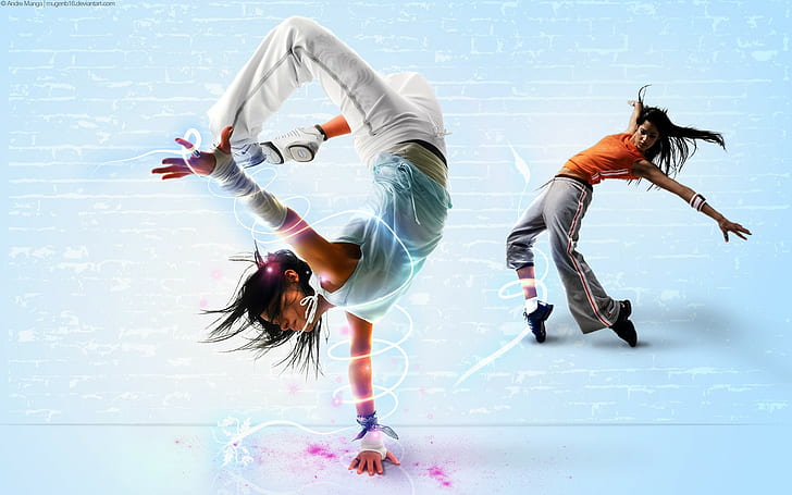 dancing, dancer, digital art, HD wallpaper