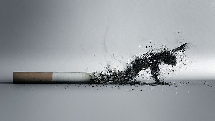 cigarette smoke art wallpaper