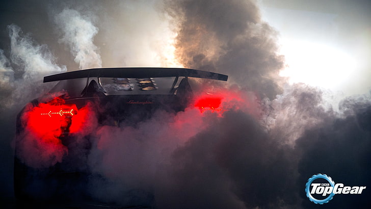 Top Gear wallpaper, Lamborghini, Smoke, Sesto Elemento, smoke - physical structure, HD wallpaper