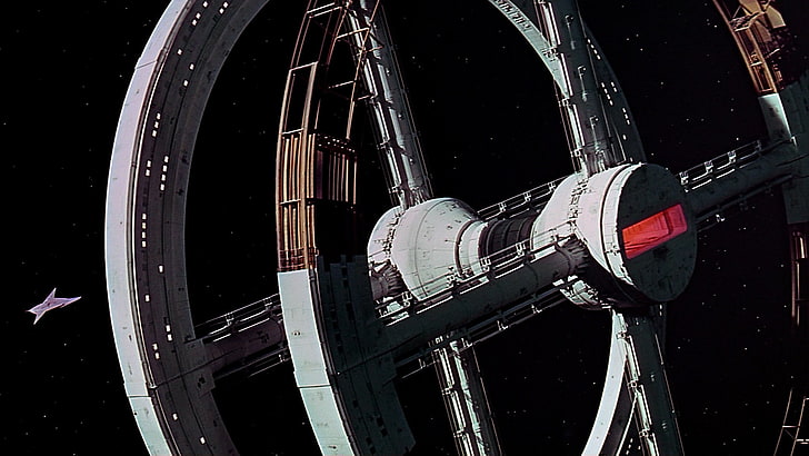 gray space ship, 2001: A Space Odyssey, movies, science fiction, HD wallpaper