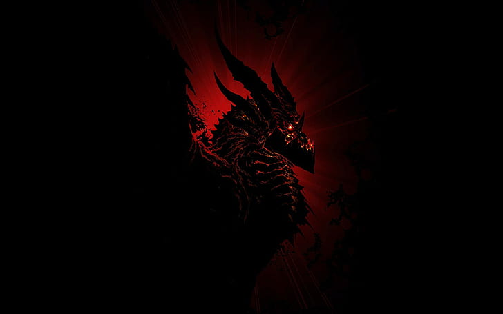 video games, dragon, Deathwing, World of Warcraft, HD wallpaper