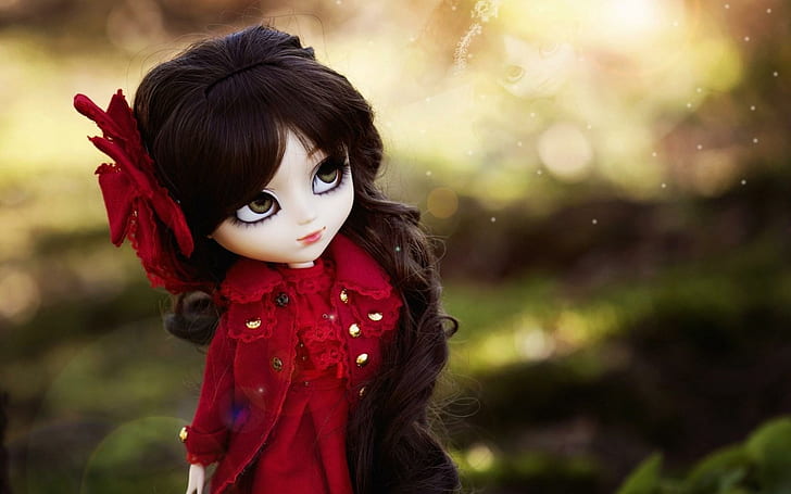 HD wallpaper: Cute Toy Girl HD, black haired woman doll, 1680x1050 |  Wallpaper Flare