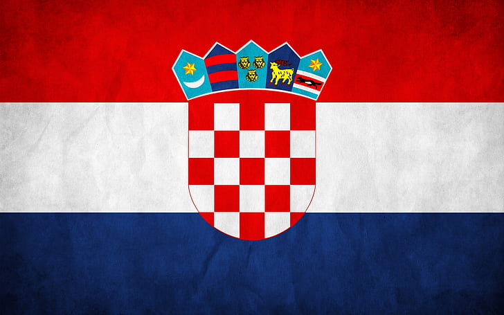 The Republic of Croatia Flag, france soccer team logo, background, HD wallpaper