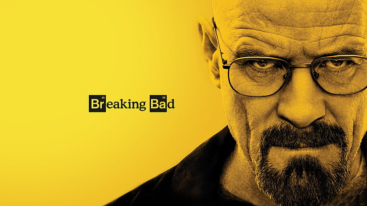 Breaking Bad, Walter White, Bryan Cranston, yellow background, HD wallpaper