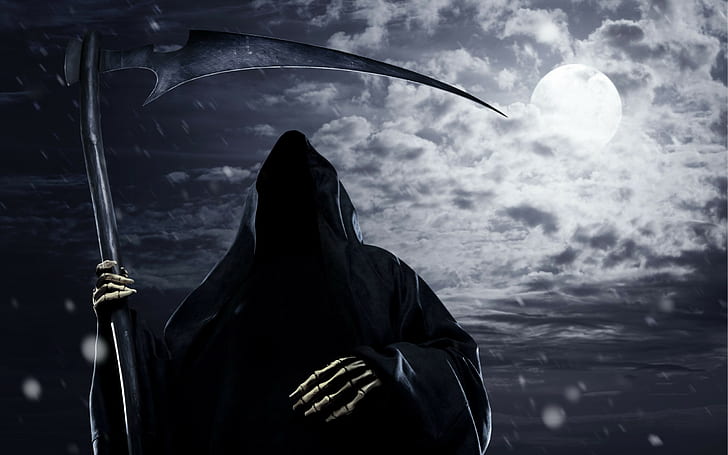 death, Grim Reaper, scythe, fantasy art, HD wallpaper