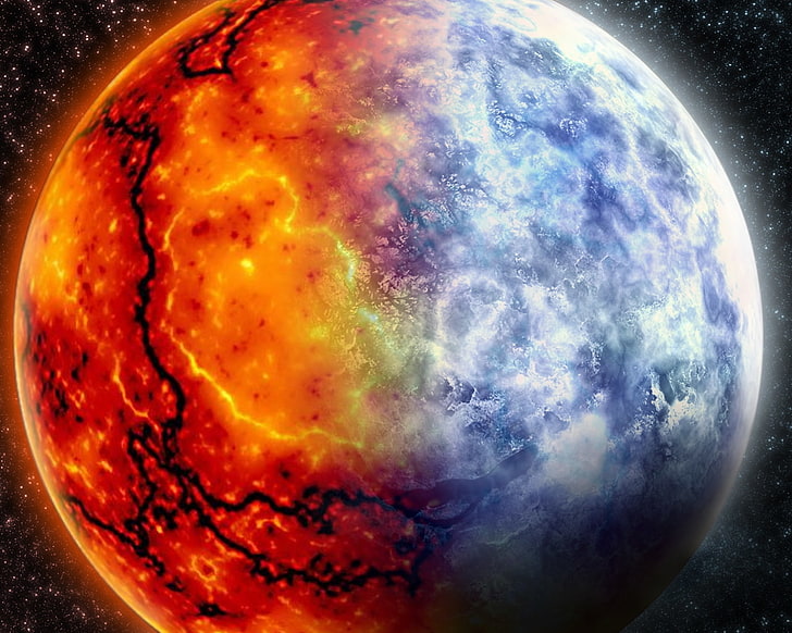 sun fire evil earth hell heaven 1280x1024  Space Planets HD Art