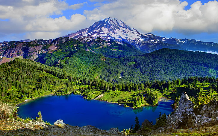 Mount Rainier National Park Washington United States Wallpaper Hd, HD wallpaper