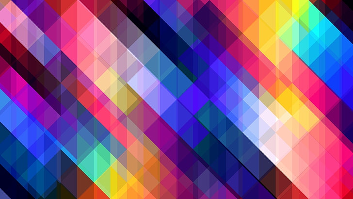 tile, pattern, line, square, colorful, fractal art, graphics, HD wallpaper
