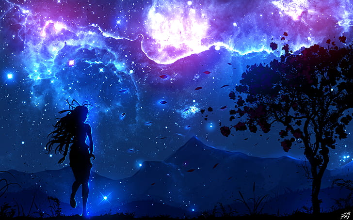 Download Step into the stars and explore Your Name with the magical cosmic  anime sky! Wallpaper | Wallpapers.com